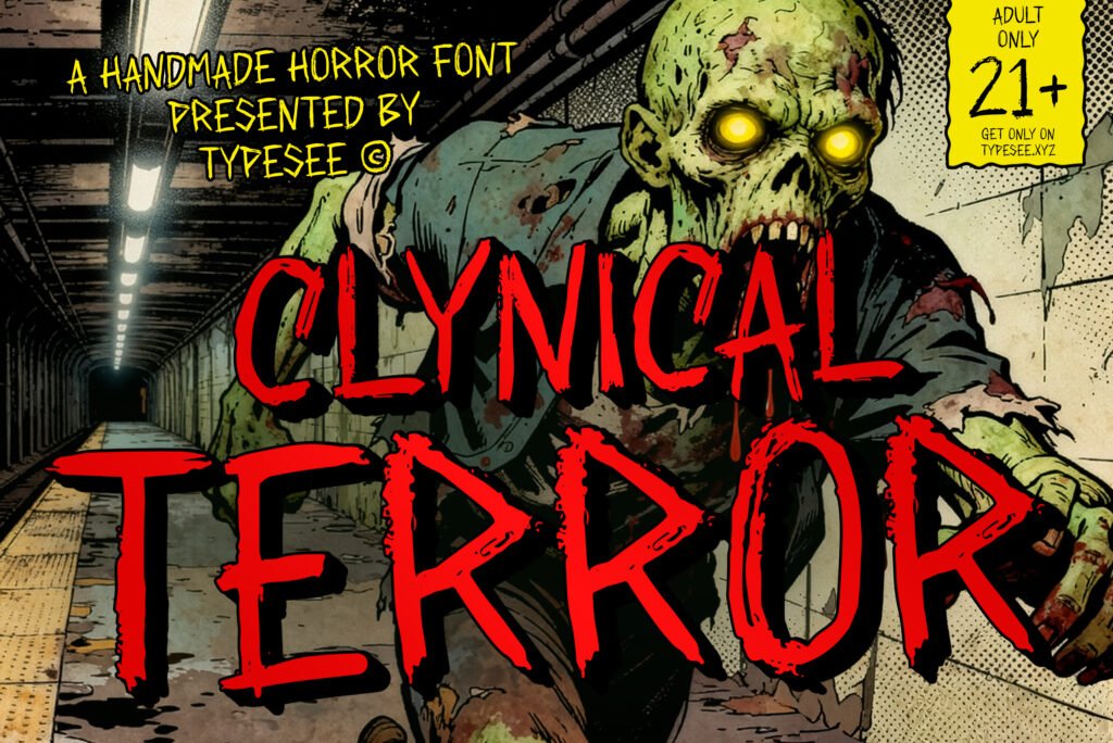 Clynical Terror Horror Font